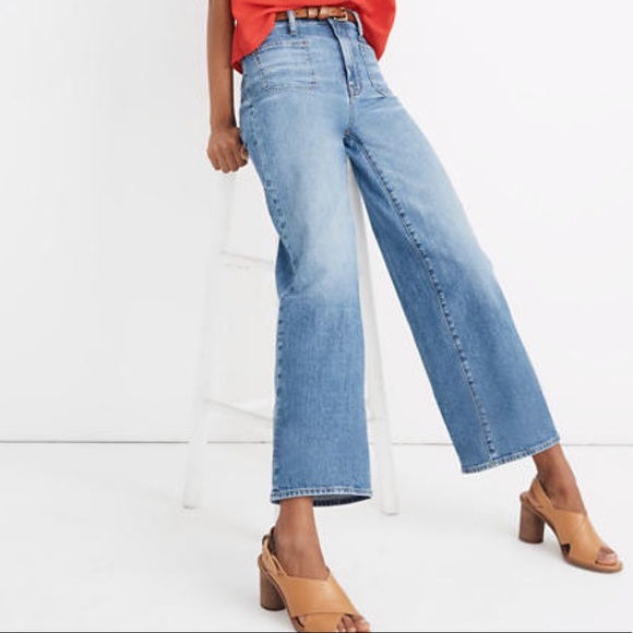 Madewell Denim - Madewell wide-leg crop jeans